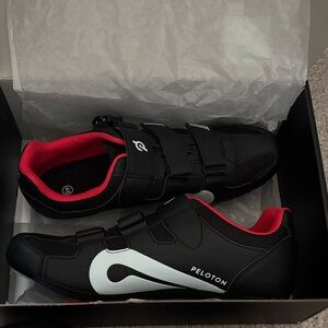 Peloton Black and Red Cycling Shoes